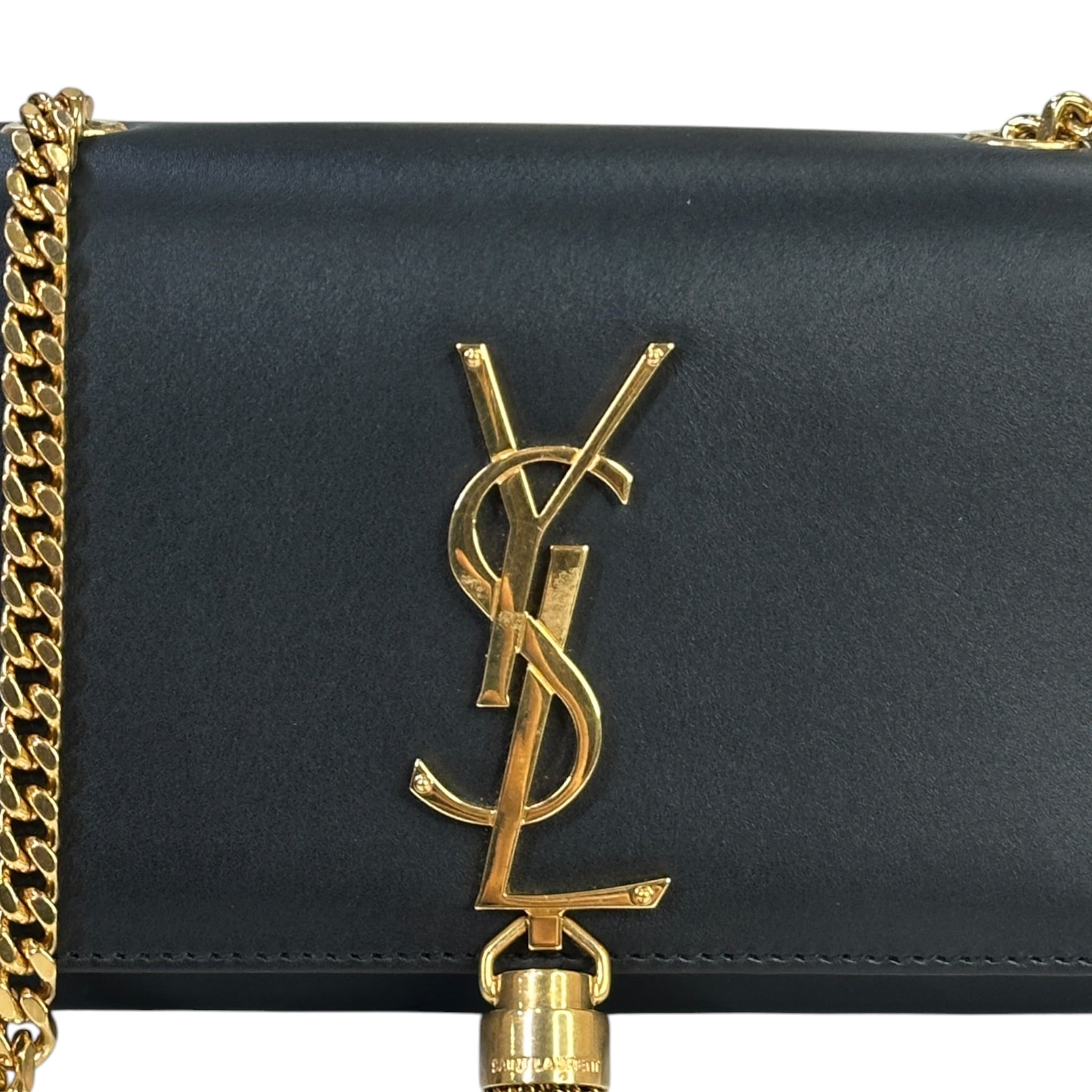 Saint Laurent Kate Tassel Bag Small Black Leather
