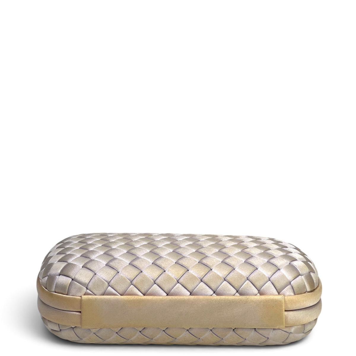 Bottega Veneta Intrecciato Knot lilac satin clutch