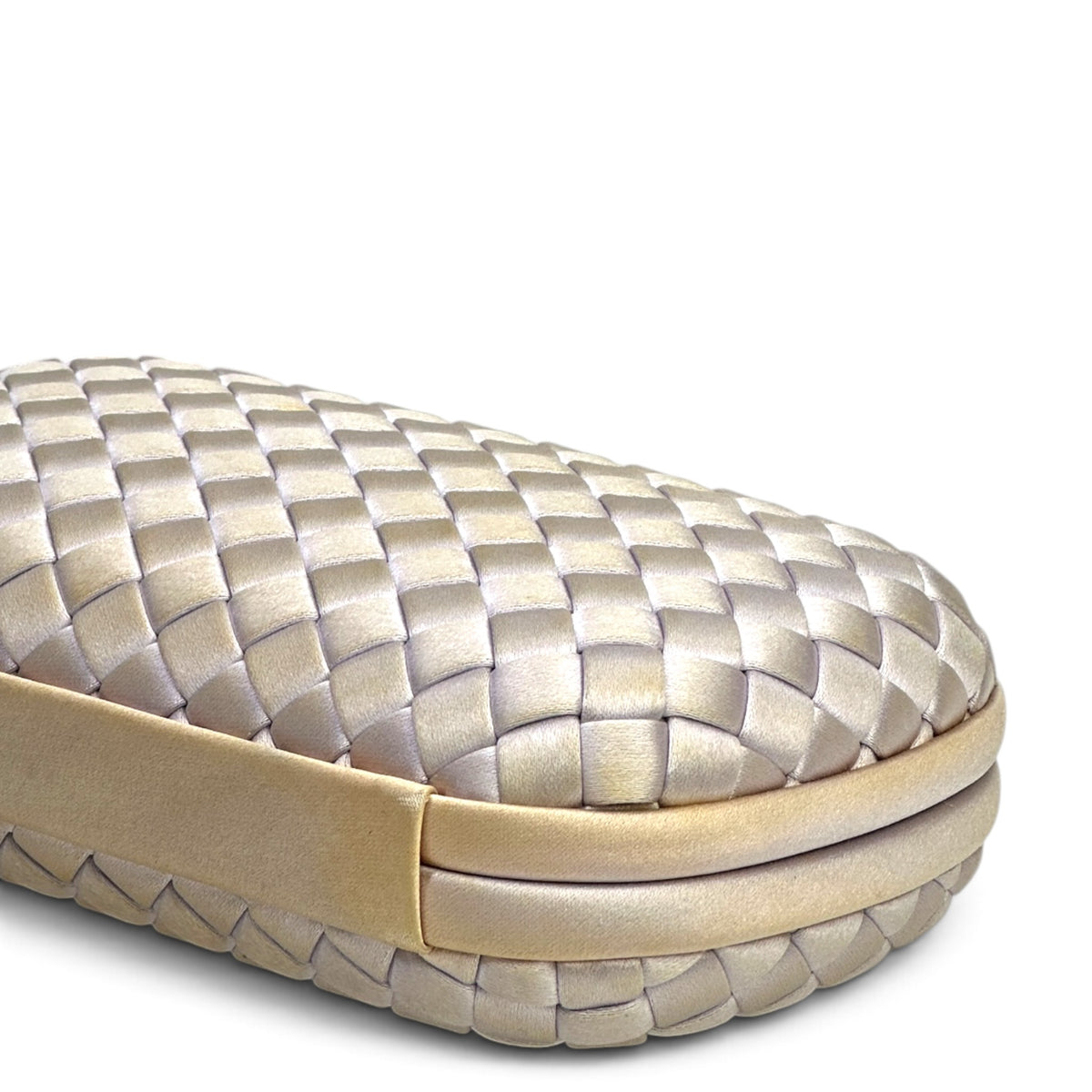 Bottega Veneta Intrecciato Knot lilac satin clutch