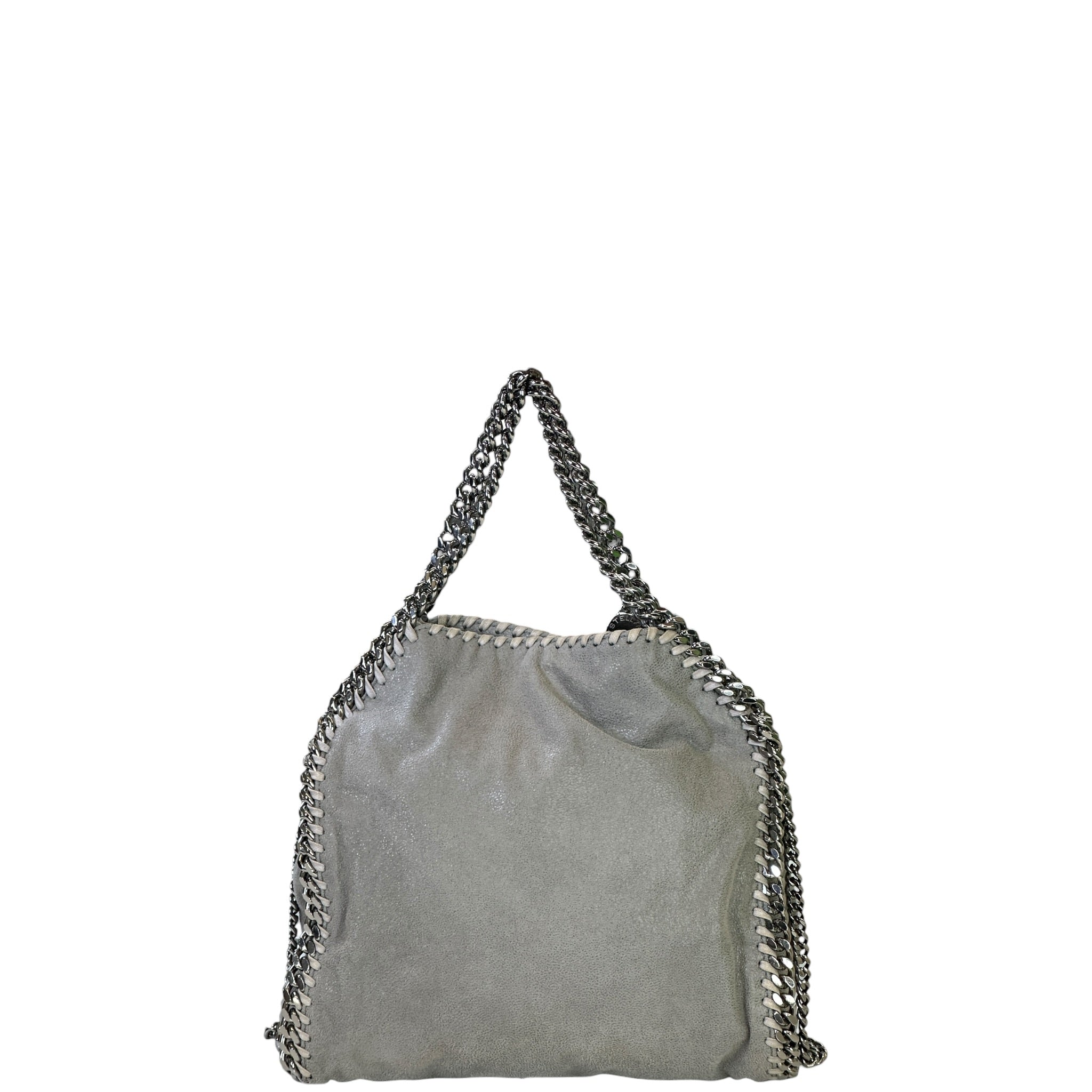 Stella McCartney Falabella Fold-Over Tote Small Light Grey