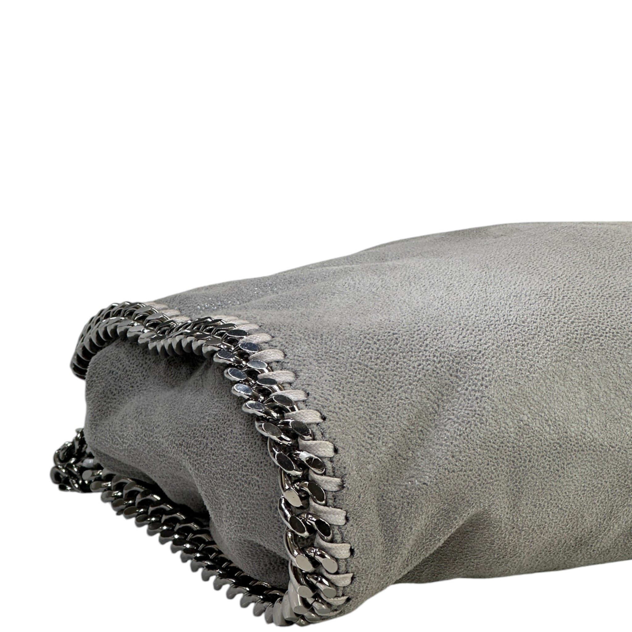 Stella McCartney Falabella Fold-Over Tote Small Light Grey