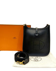 Hermes Mini Evelyne Black GHW