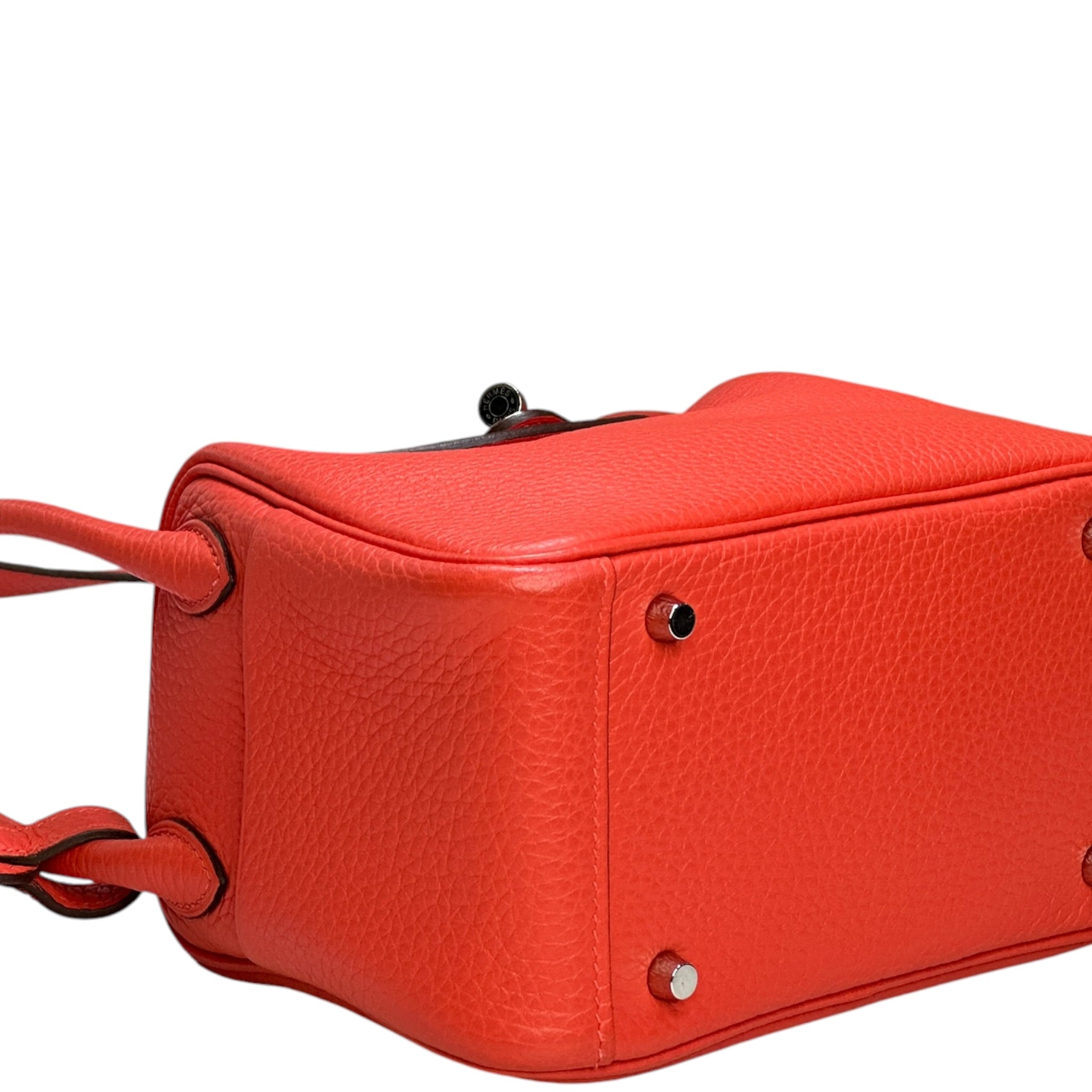 Hermès Lindy Mini Orange Field Taurillon Clemence PHW