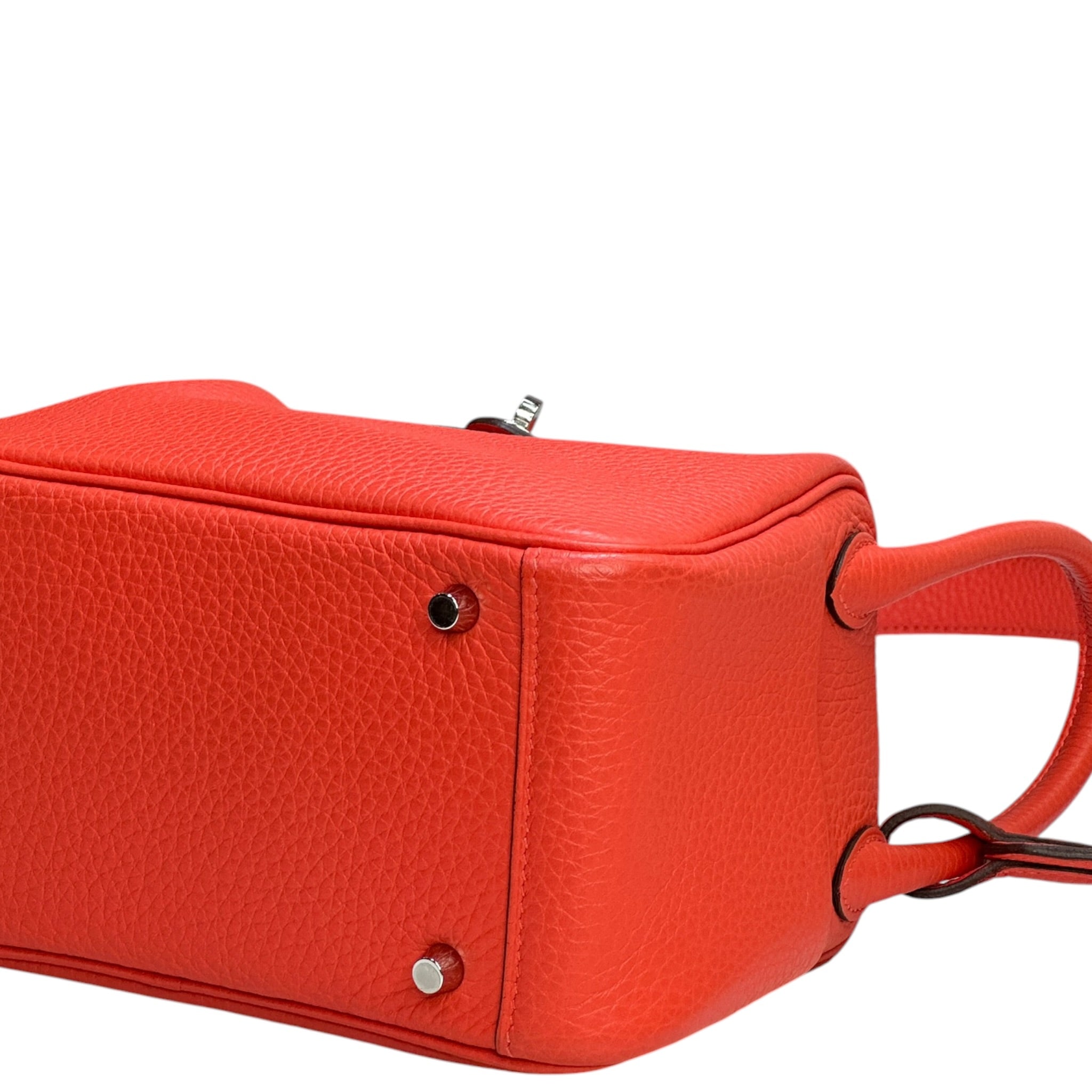 Hermès Lindy Mini Orange Field Taurillon Clemence PHW