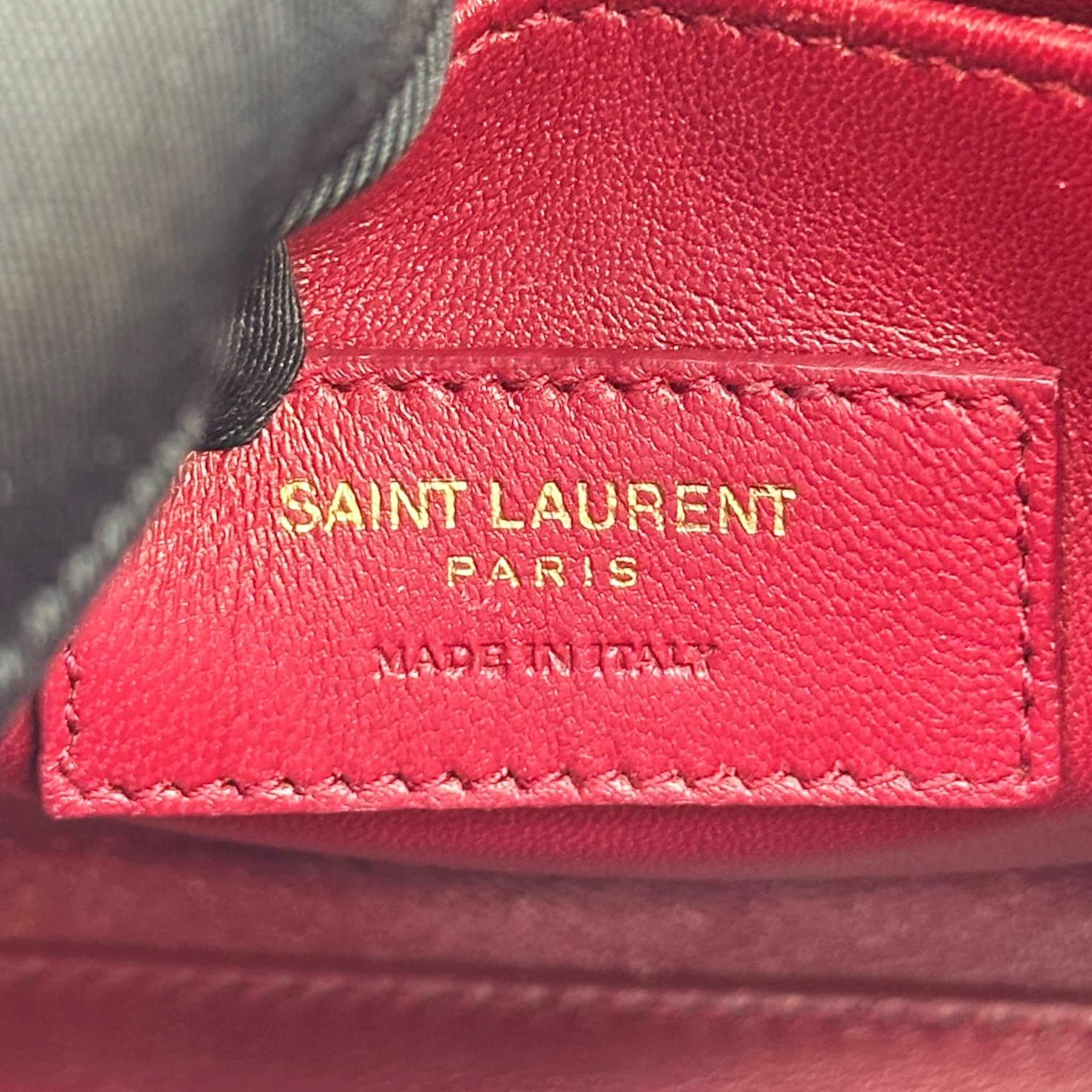 Yves Saint Laurent Sac De Jour Nano Burgundy Python Embossed Leather