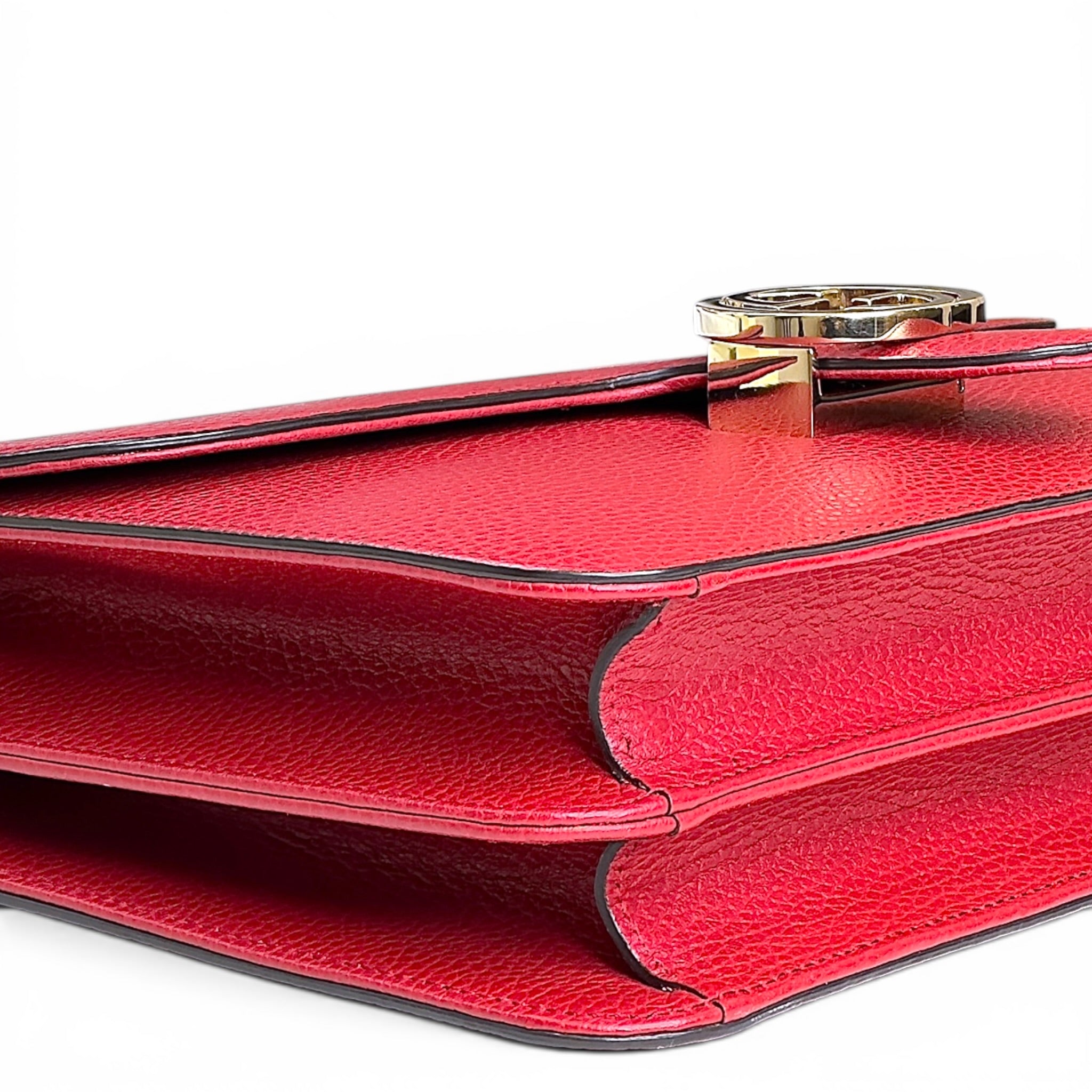 Gucci Interlocking G Red Leather Handbag