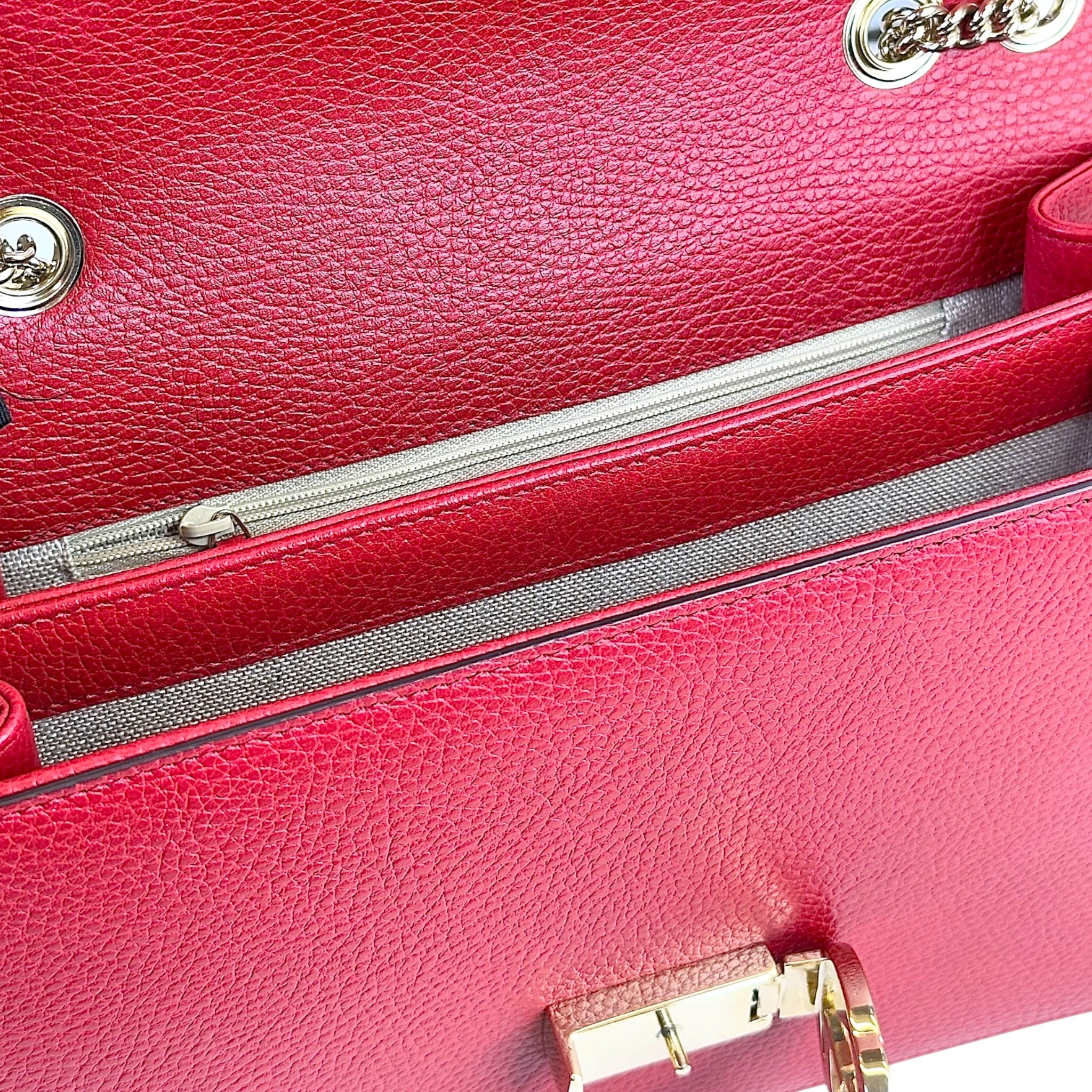 Gucci Interlocking G Red Leather Handbag