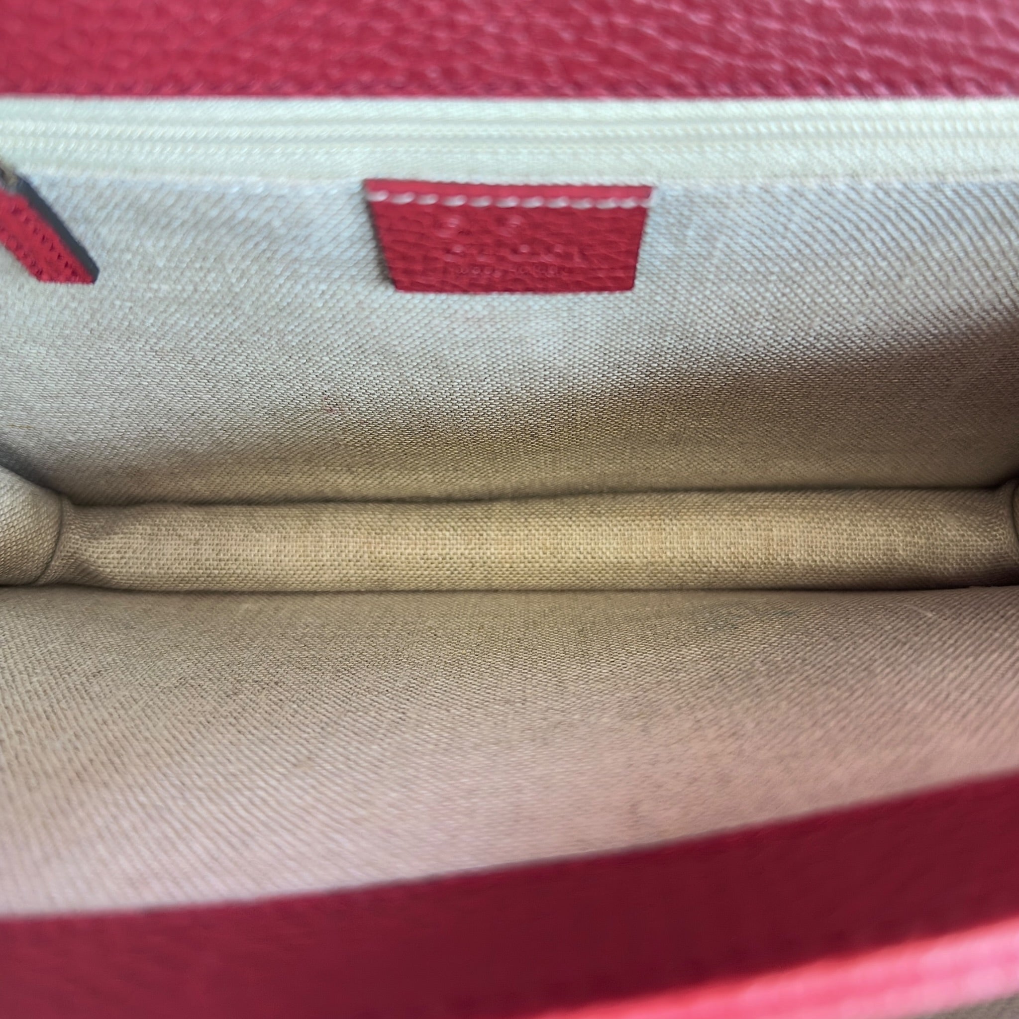 Gucci Interlocking G Red Leather Handbag