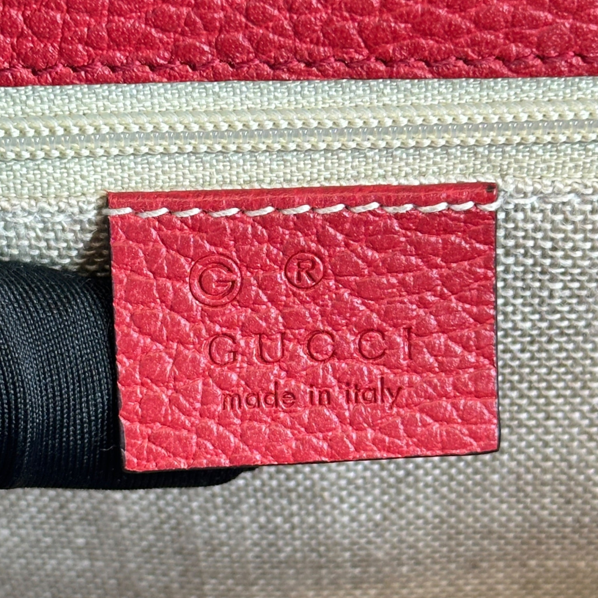 Gucci Interlocking G Red Leather Handbag