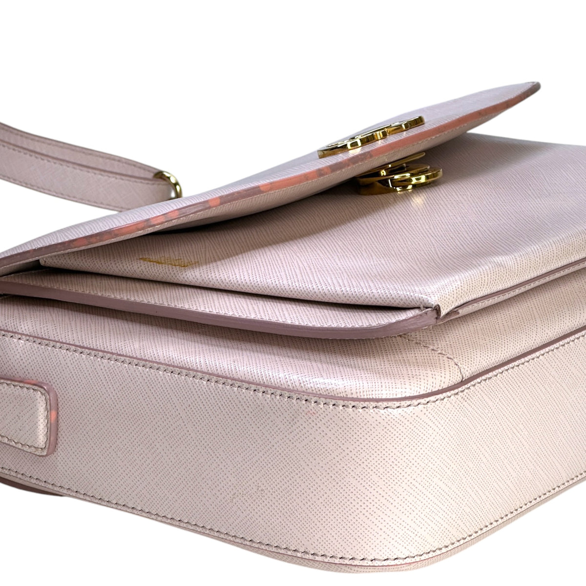 Salvatore Ferrgamo flap beige leather crossbody bag