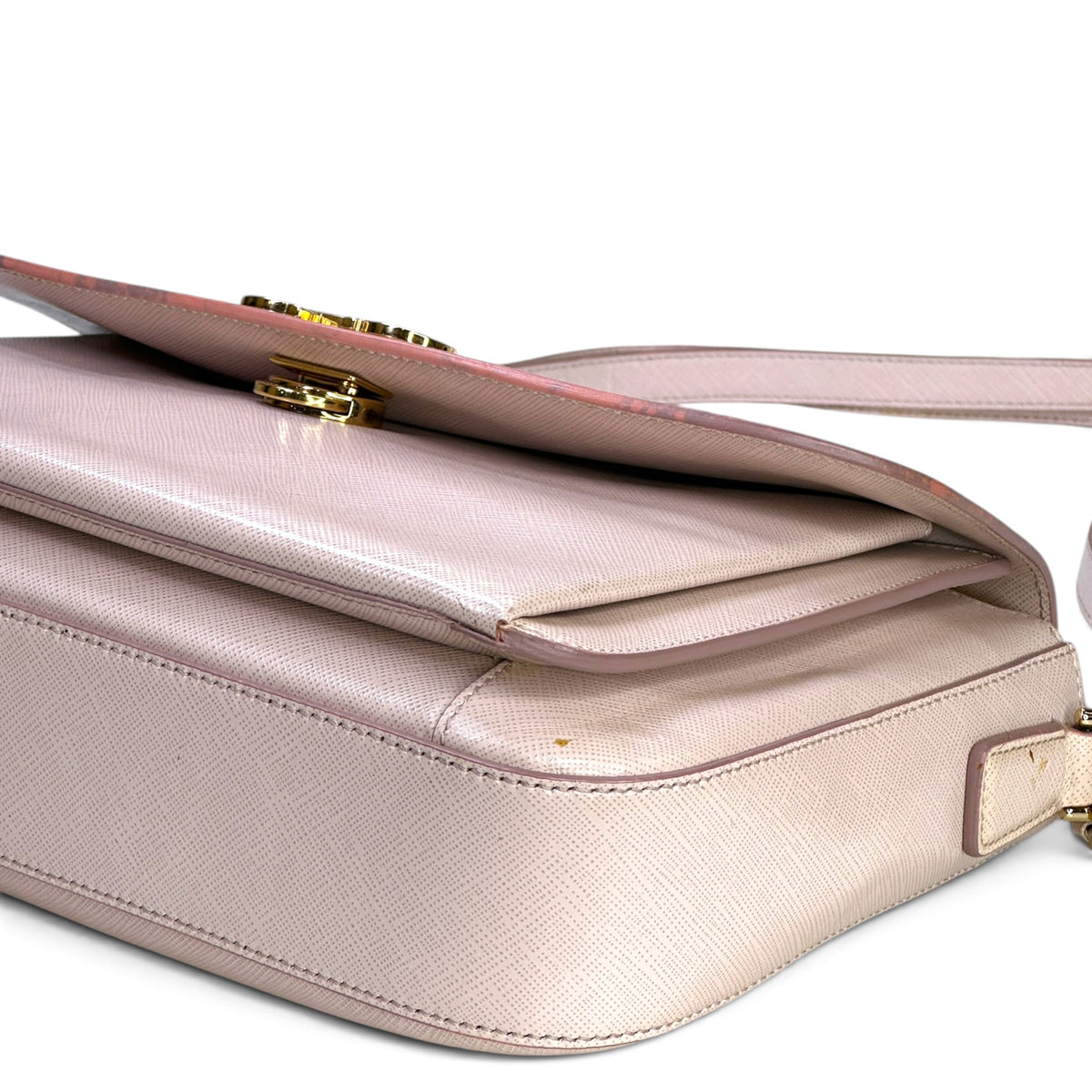 Salvatore Ferrgamo flap beige leather crossbody bag