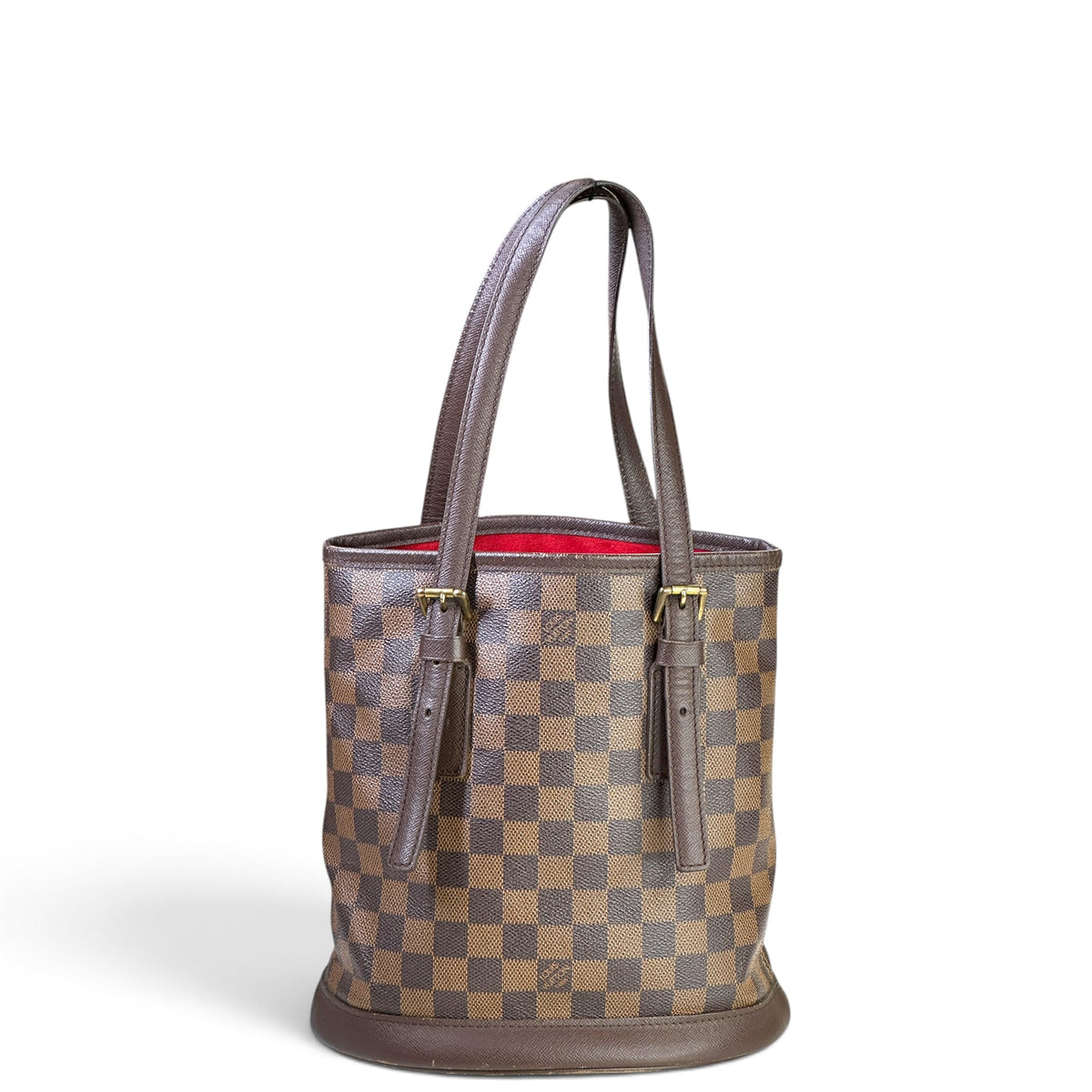 Louis Vuitton Marais bucket 23 small brown leather shoulder bucket Bag