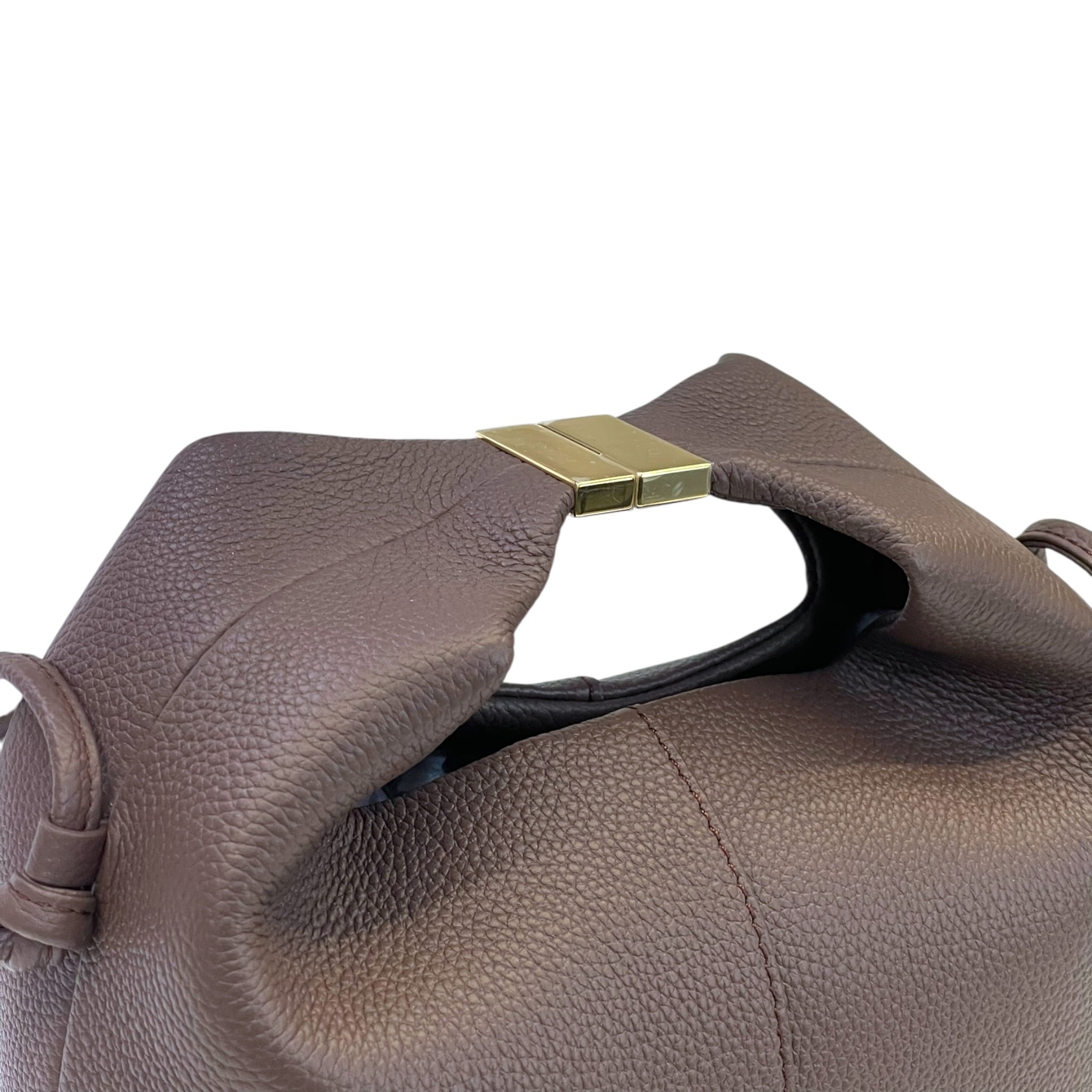 Polène Béri Textured Sandalwood Calf Leather