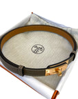 Hermès Kelly 18 Belt Etoupe Epsom Rose Gold HW 55 cm To 100 cm