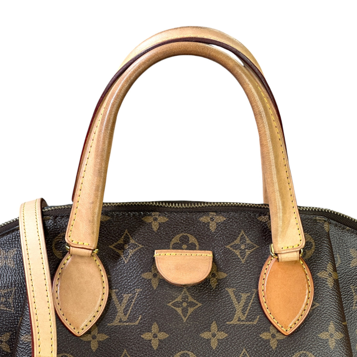 Louis Vuitton Rivoli PM brown canvas leather handbag