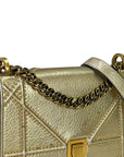 Dior Diorama Flap Bag Metallic Gold Leather