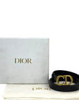 Dior Saddle CD Belt Black Calfskin 75cm
