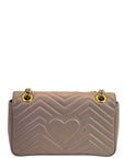 Gucci GG Marmont Shoulder Bag Beige Matelassé Leather