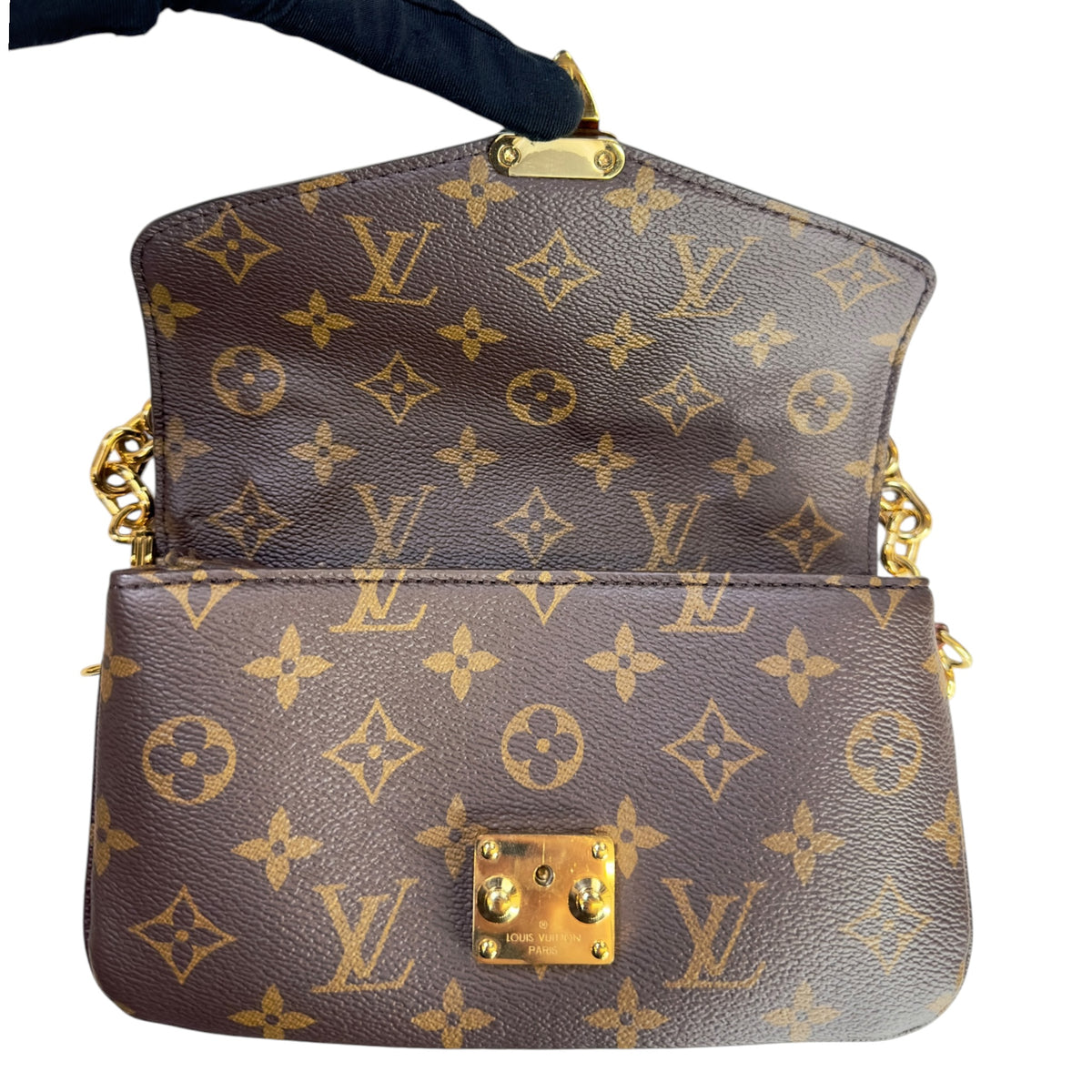 Louis Vuitton Métis small brown canvas leather pochette