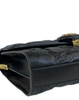 Gucci GG Matelassé Small Shoulder Bag Black Guccissima Leather
