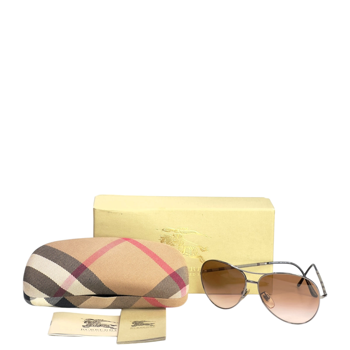 Burberry Pilot brown Gradient Lens Sunglasses (model BE3080)