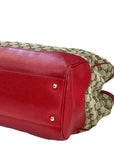 Gucci Diana Bamboo Tote GG Canvas Red Leather