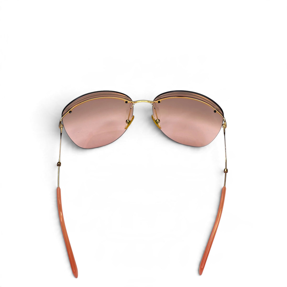 Miu Miu rimless pink gradient sunglasses