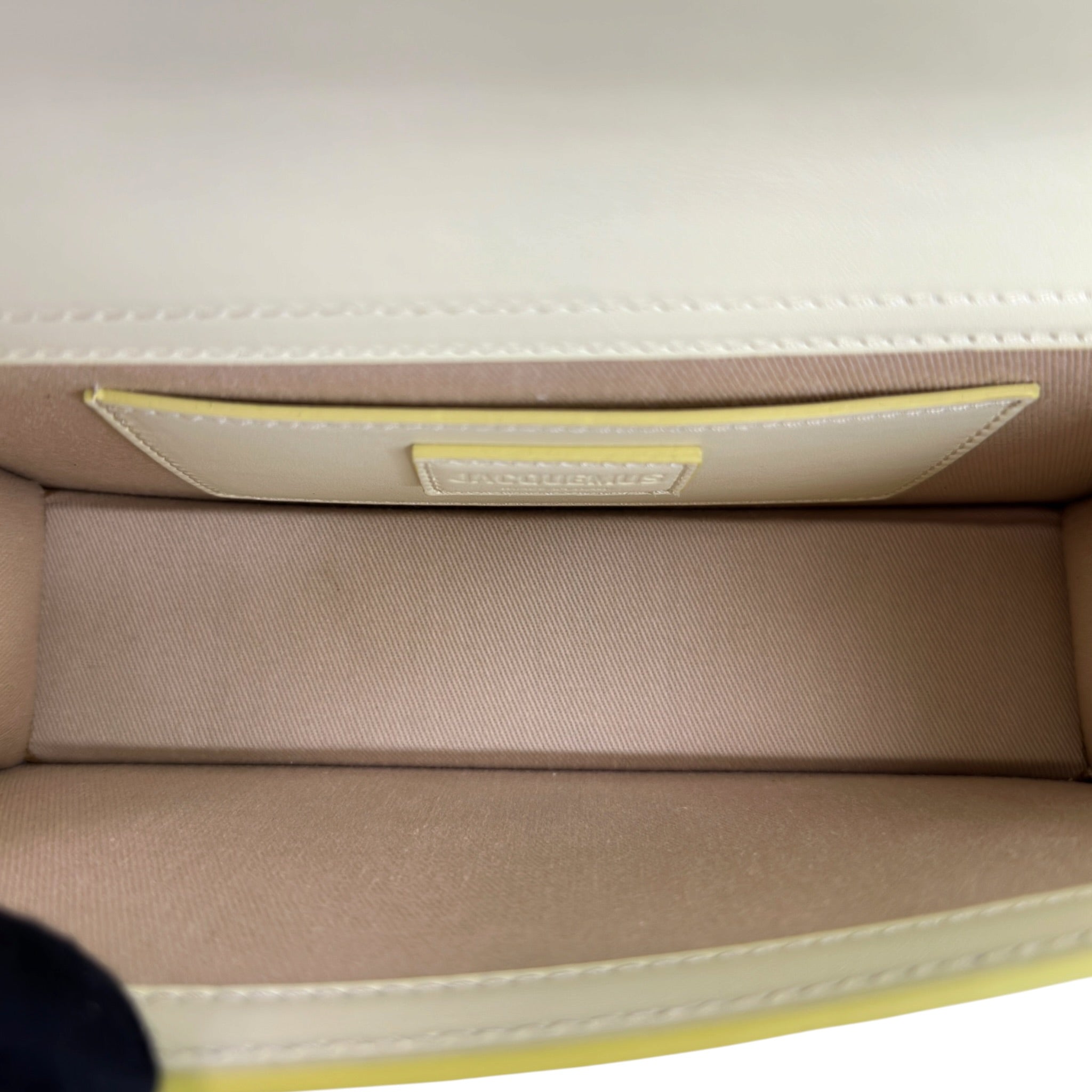 Jacquemus The Large Bambino Bag Light Yellow Leather