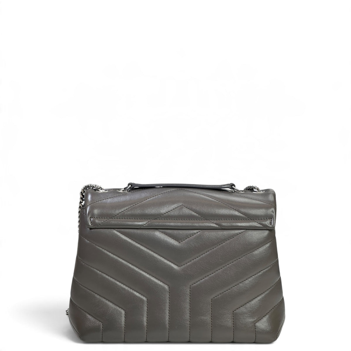 Saint Laurent Loulou medium grey leather Shoulder crossbody Bag