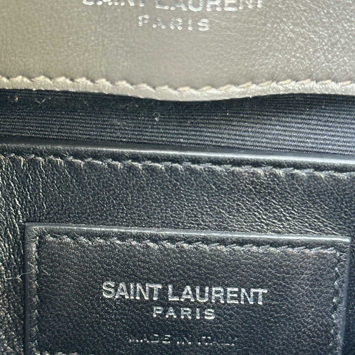 Saint Laurent Loulou medium grey leather Shoulder crossbody Bag