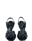 Saint Laurent Tribute 105 Croc Embossed Leather Sandals Size 38