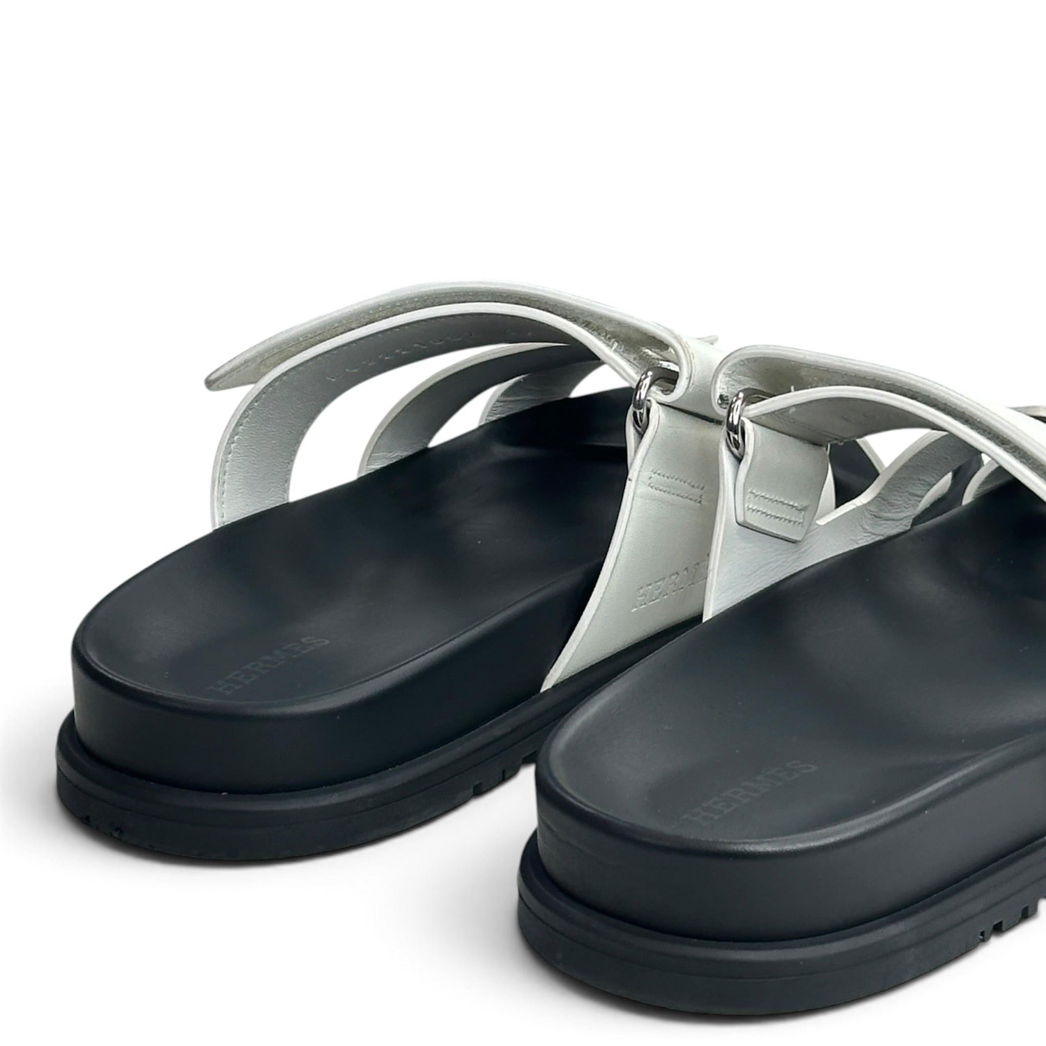 Hermès Chypre White Sandals