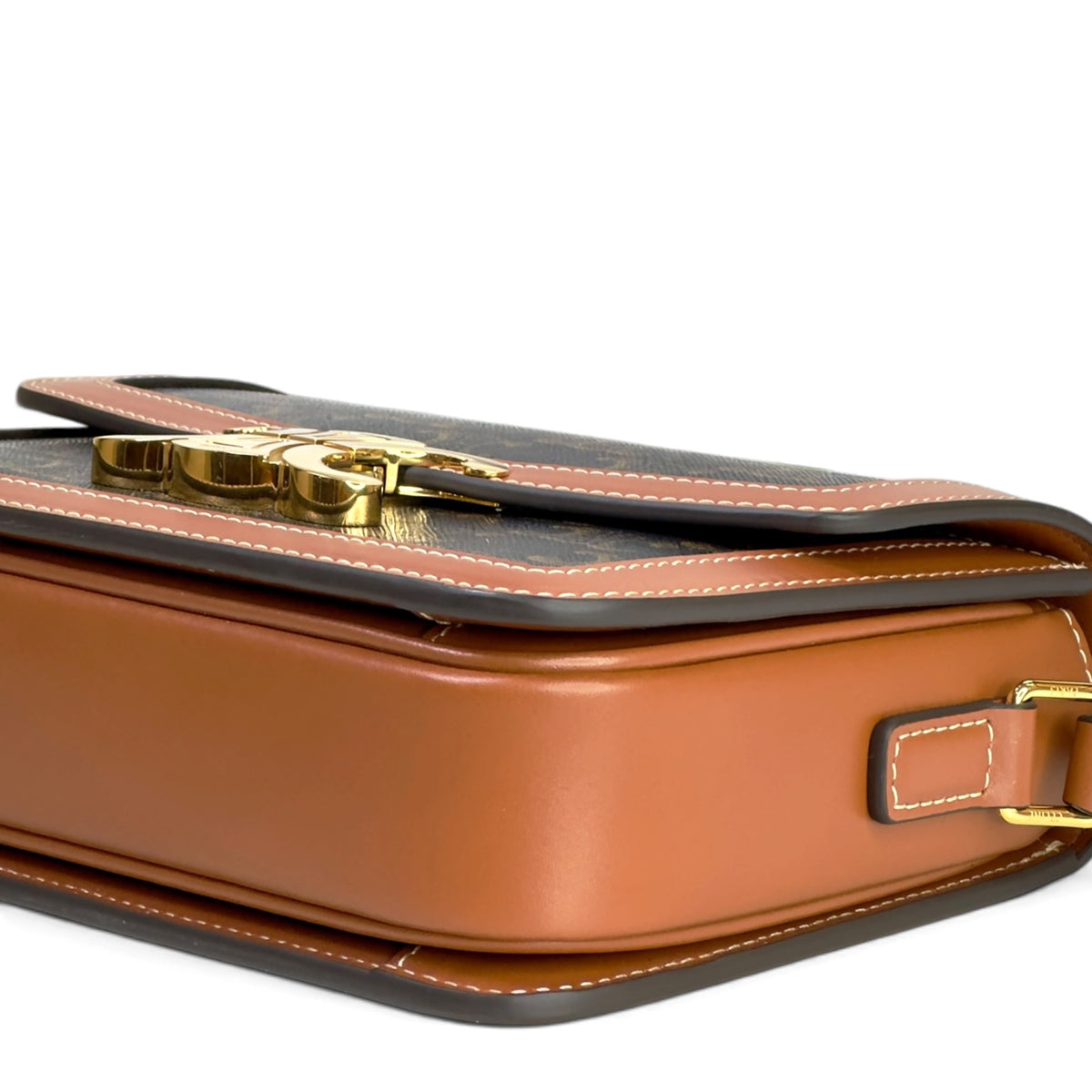 Celine teen black /brown leather Triomphe crossbody Bag