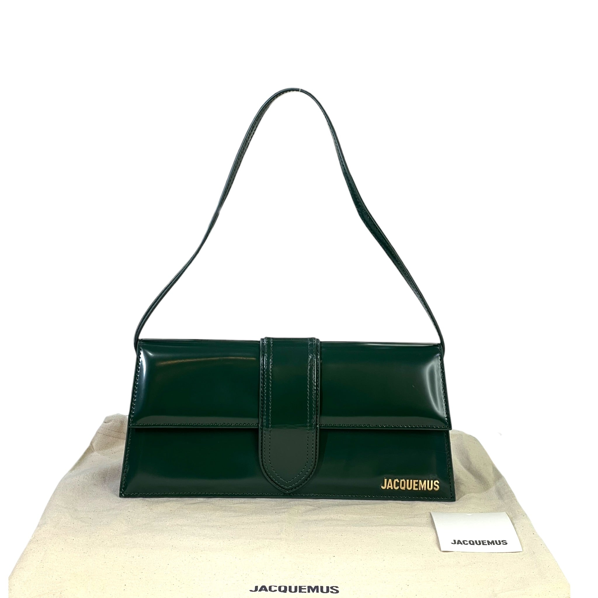 Jacquemus The Long Bambino Bag Dark Green Leather