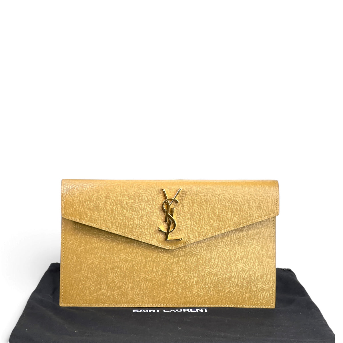 Saint Laurent Uptown medium beige leather Pouch
