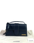 Jacquemus The Large Bambino Bag Navy Blue Leather