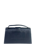 Jacquemus The Large Bambino Bag Navy Blue Leather