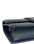 Jacquemus The Large Bambino Bag Navy Blue Leather