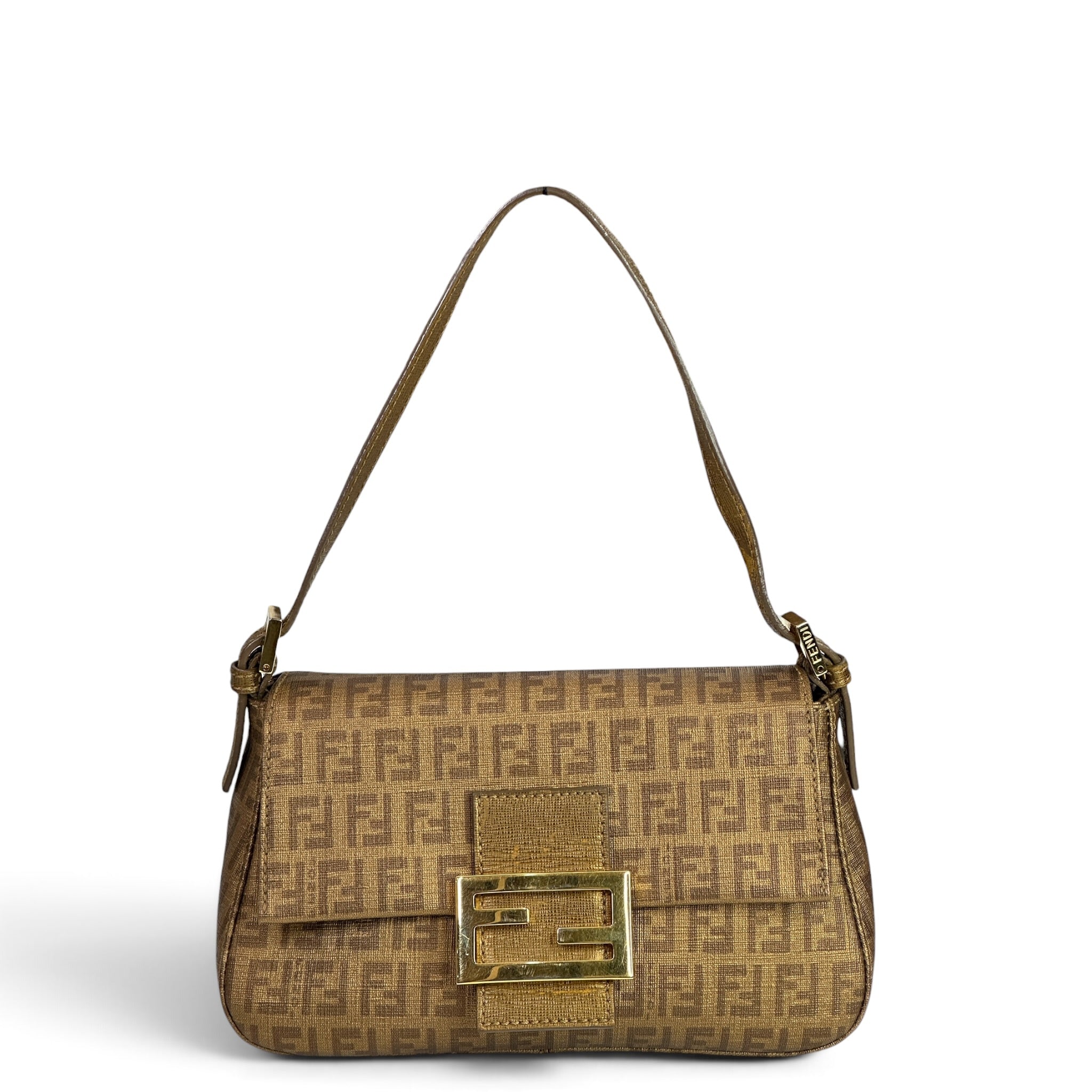 Vintage Fendi Zucchino Mama Forever Canvas Bag