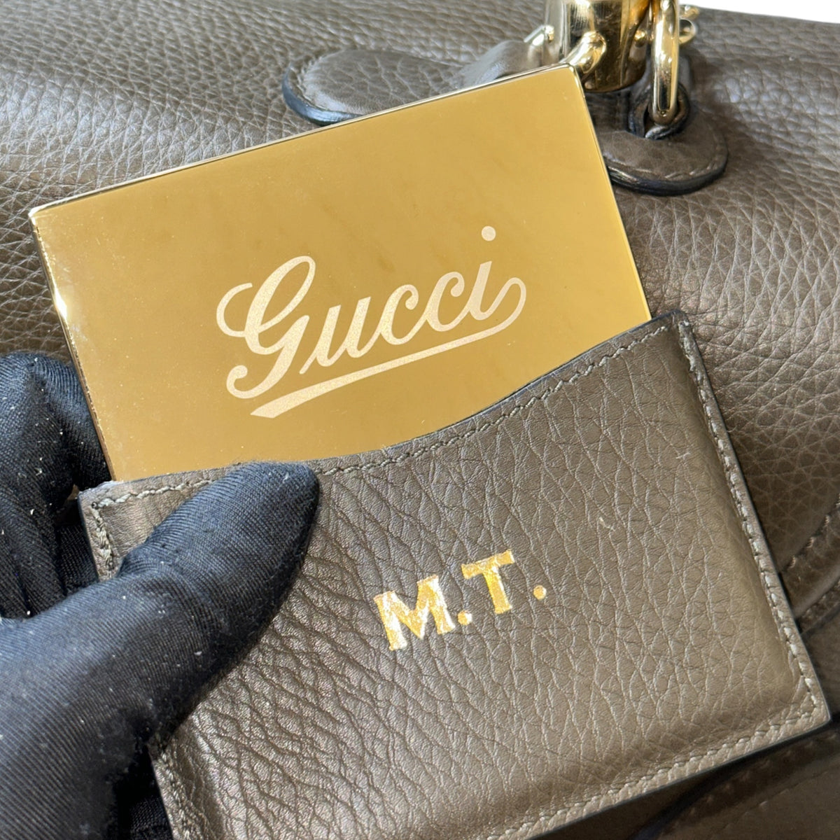 Gucci New Bamboo small tan leather Top Handle Bag