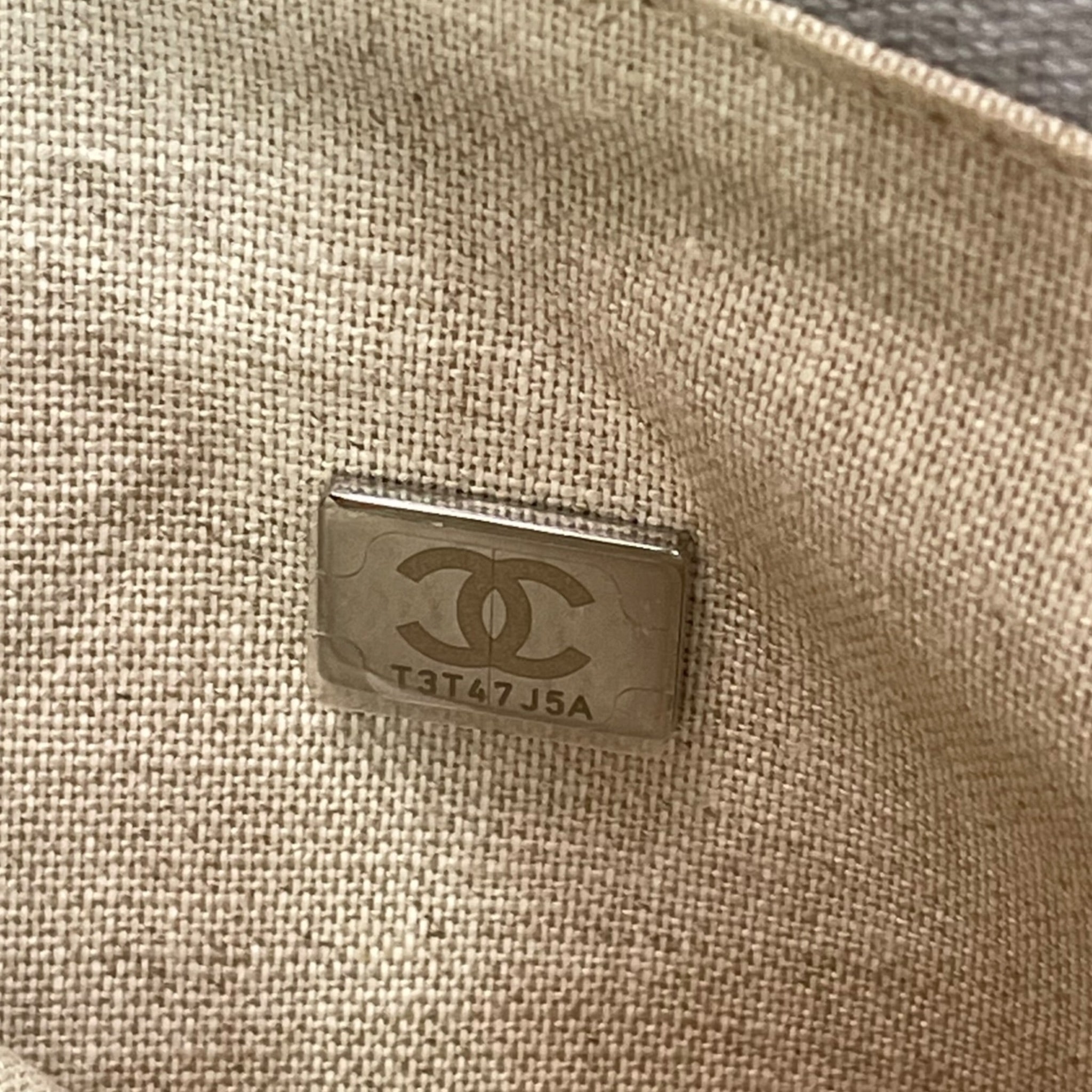 Chanel Deauville Shopper Tote Small Grey Canvas