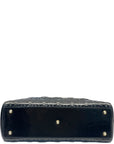 Christian Dior Lady Dior Large Black Patent Cannage