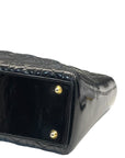 Christian Dior Lady Dior Large Black Patent Cannage