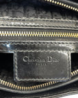 Christian Dior Lady Dior Large Black Patent Cannage