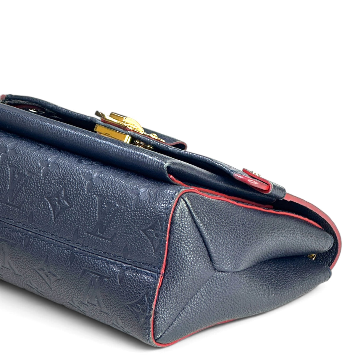 Louis Vuitton Vavin PM small blue pebbled leather shoulder bag