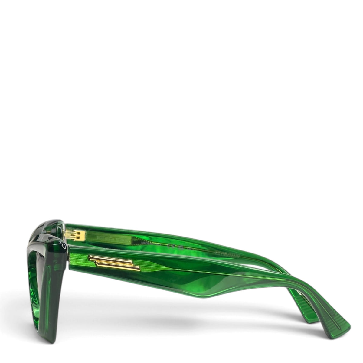 Bottega Veneta BV1101S Green Cat-Eye Sunglasses