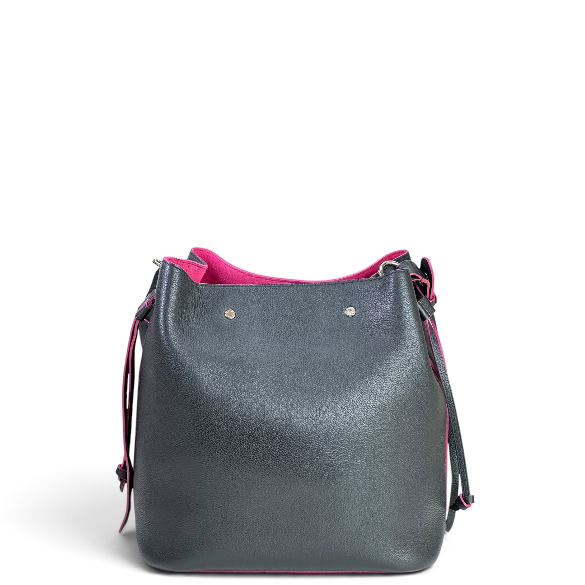 Louis Vuitton Black Leather Lockme Bucket Shoulder Bag