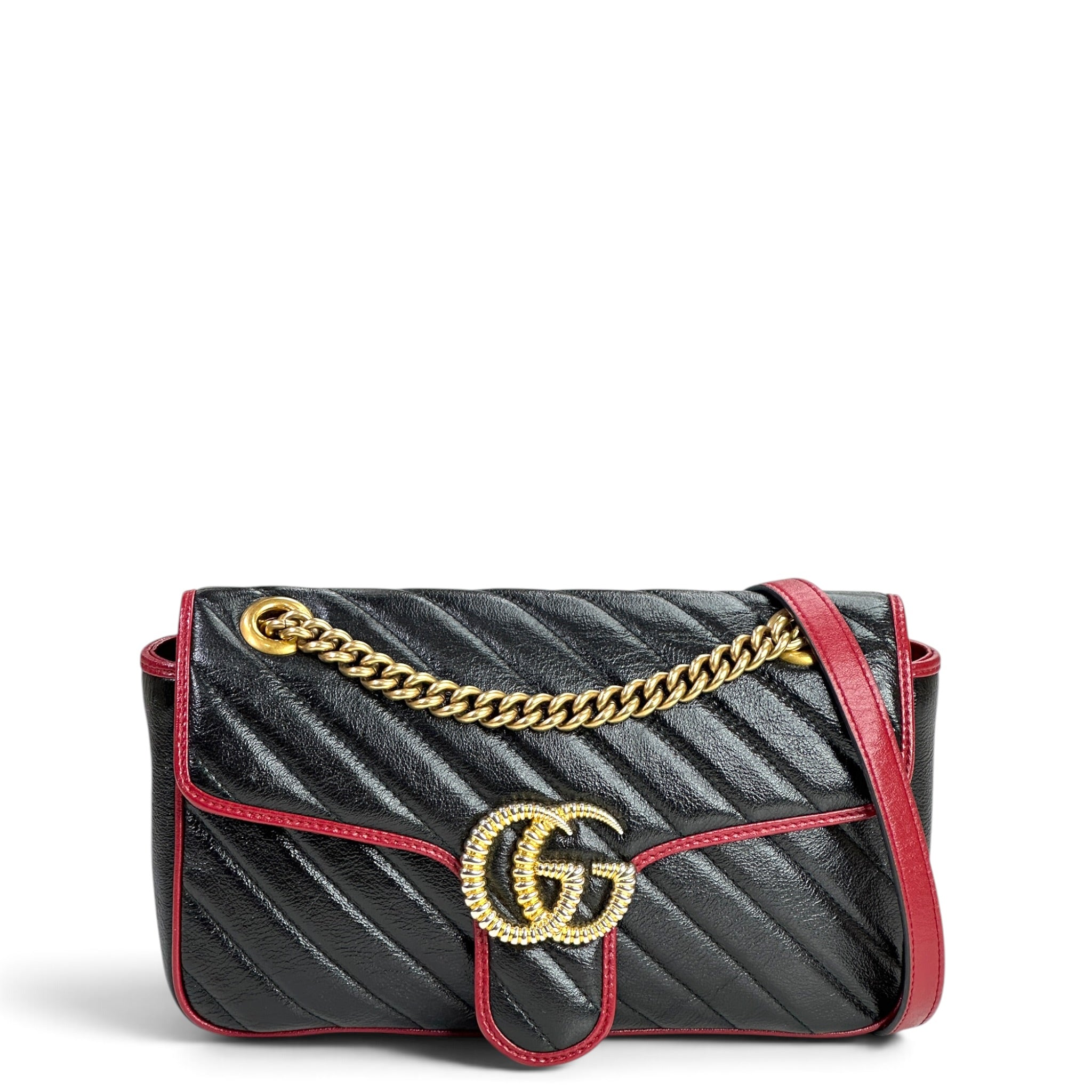 Gucci GG Marmont Diagonal Matelassé Shoulder Bag