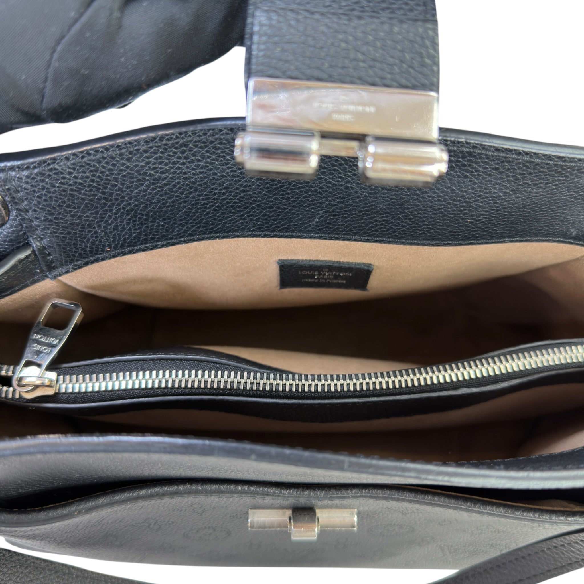 Louis Vuitton Sevres Bag Black Mahina Leather