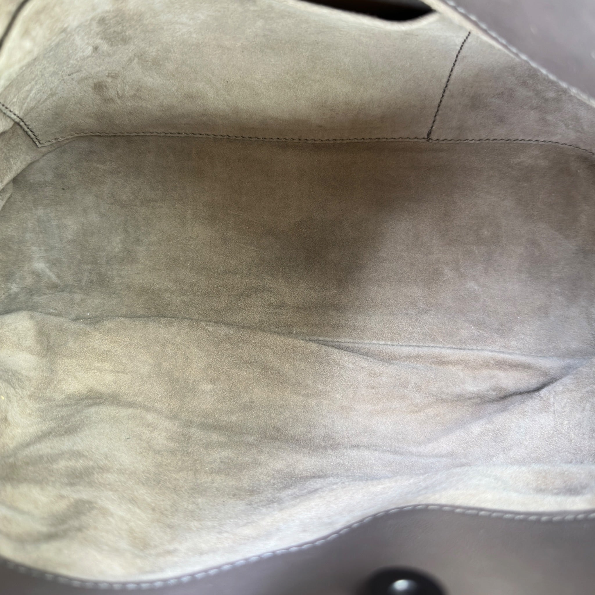 Bottega Veneta Chain Tote Grey Intrecciato Nappa Patent Leather